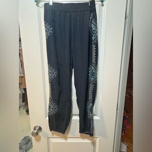 Calypso St. Barth Women's Blue Elodea Embroidered Pant Size XS